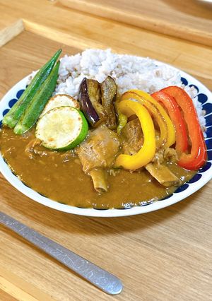 スタミナ満点夏野菜スペアリブカレー！-レシピのメイン写真