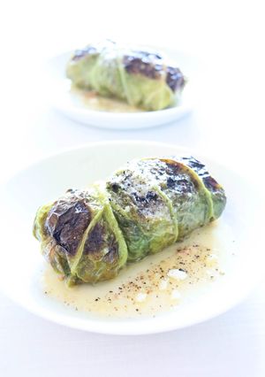 焼くだけてソース不要【焼きロールキャベツ-レシピのメイン写真