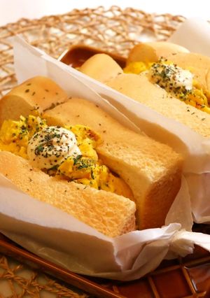 レンジだけで簡単！ふわふわたまごサンド-レシピのメイン写真