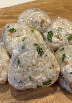栄養◎梅しそチキンにぎり🍙-レシピのメイン写真