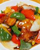 豚ばら肉と彩り野菜の揚げないで作る！酢豚