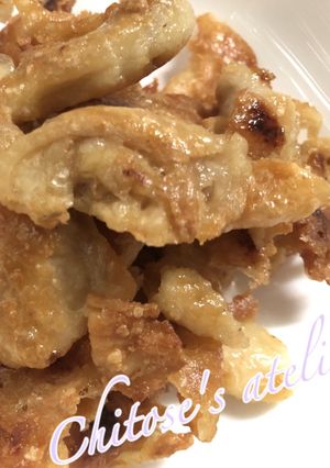 焼き鳥を使ってお手軽鶏皮せんべい-レシピのメイン写真