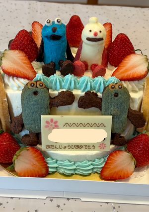 パペットスンスン💙バースデーケーキ🎂-レシピのメイン写真
