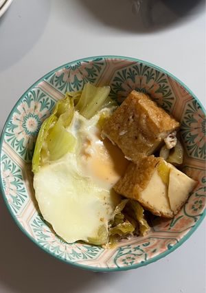 厚揚げとキャベツの煮染め-レシピのメイン写真