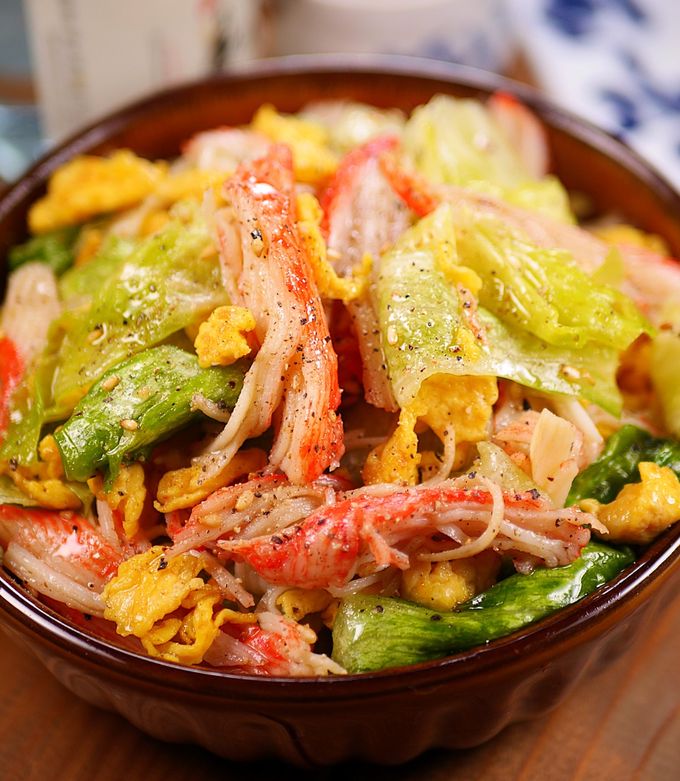 カニカマとレタスのさっぱりヘルシーサラダ by 愛と癒しを届ける