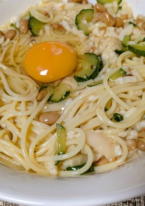 ★ネバネバ冷製パスタで元気盛り盛り-レシピのメイン写真