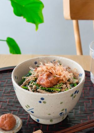 梅♪ニラ&えのきランチのお供♪夏の夕食♪副菜-レシピのメイン写真