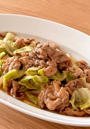 【楽めし】豚肉とキャベツのソース炒め-レシピのメイン写真