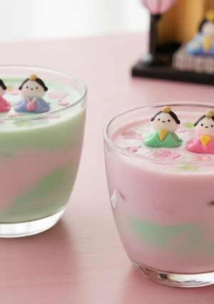 ひなまつりラテ🎎-レシピのメイン写真