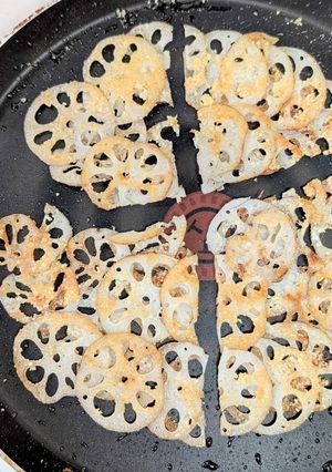 スライサーde皮付きれんこんチーズ焼き-レシピのメイン写真