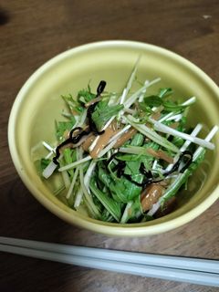 水菜となめ茸のあえもの-レシピのメイン写真