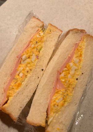 卵とハムのサンドイッチ-レシピのメイン写真