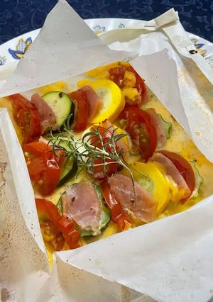 3種類のズッキーニのハーブ香る紙包み焼き-レシピのメイン写真