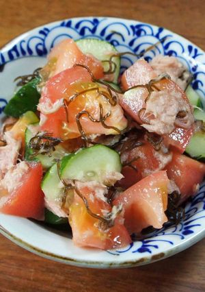 トマトと胡瓜のツナ塩昆布和え-レシピのメイン写真