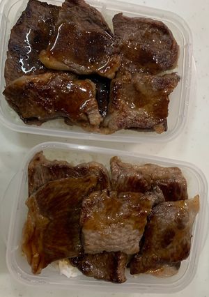 フライパンで焼肉弁当！#油飛び跳ね激減-レシピのメイン写真