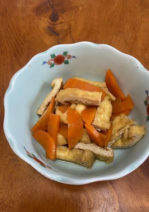 レンジ☆にんじんと油揚げ煮-レシピのメイン写真