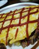 男爵いもとローストポークのオムレツ