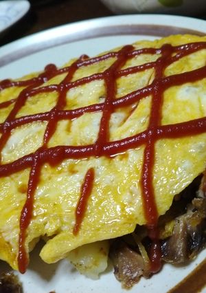 男爵いもとローストポークのオムレツ-レシピのメイン写真