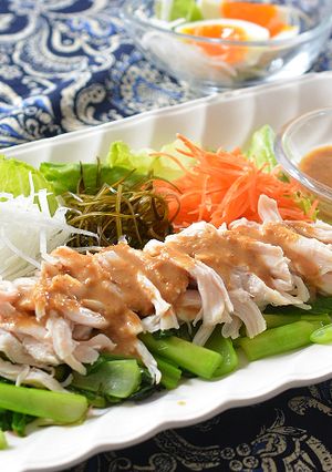 胡麻ドレをアレンジ、野菜たっぷり棒棒鶏♪-レシピのメイン写真