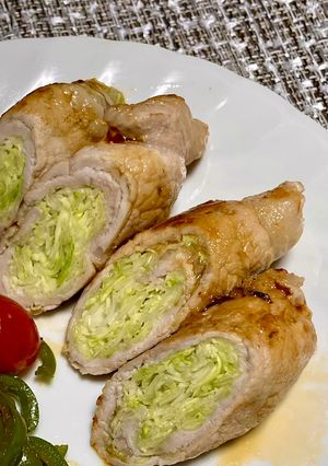 千切りキャベツの柚子胡椒肉巻き-レシピのメイン写真