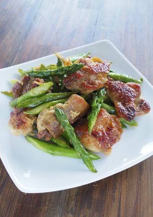 《主菜》アスパラと鶏肉の炒め物-レシピのメイン写真