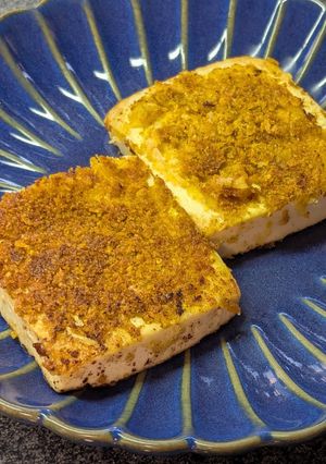 カリトロ食感♡木綿豆腐のカレーパン粉焼き-レシピのメイン写真