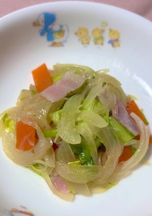 保育園給食★玉ねぎとベーコンのソテー-レシピのメイン写真
