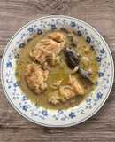 鶏ももの豆乳グリーンカレースープ