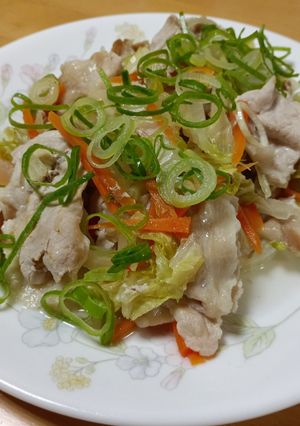 細切り野菜の豚しゃぶ酒蒸し-レシピのメイン写真