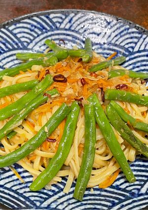 美活⭐︎ヘルシー⭐︎ごま油香るインゲンパスタ-レシピのメイン写真