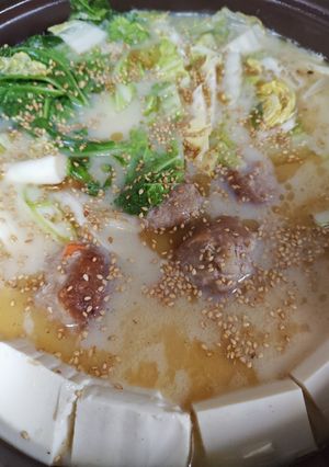 白菜の焼きつくね入りごまごま豆乳鍋-レシピのメイン写真