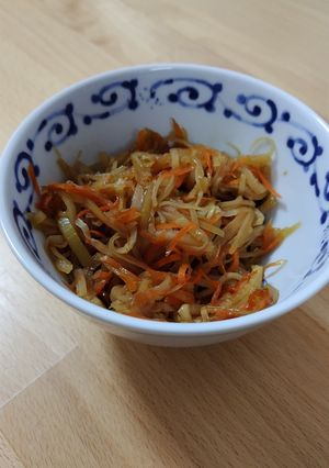 事前冷凍で味しみしみ！大根皮のきんぴら風-レシピのメイン写真