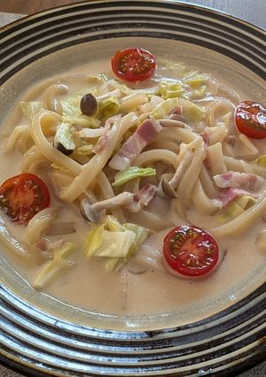 簡単給食　豆乳うどん-レシピのメイン写真