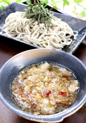 食欲そそる！ピリ辛そばのつけ麺-レシピのメイン写真