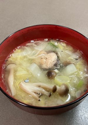 ストック鯖缶＆切干大根で味噌汁-レシピのメイン写真