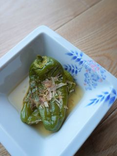 まるごとピーマンのレンチン煮浸し-レシピのメイン写真