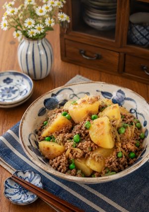 新じゃがとひき肉のおいしい煮物-レシピのメイン写真