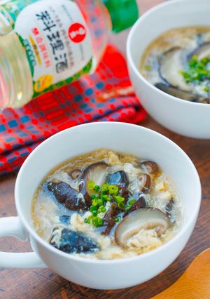 きくらげと椎茸のふんわりかき玉スープ-レシピのメイン写真