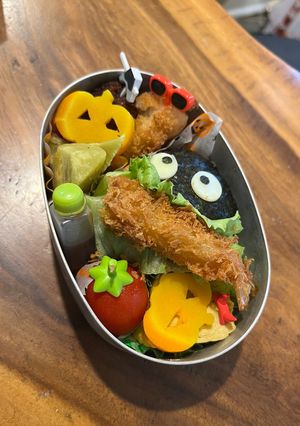 簡単 ハロウィン おにぎり 弁当 おばけ-レシピのメイン写真