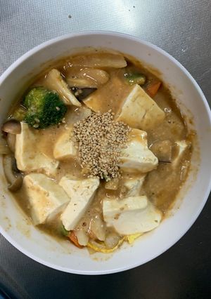 お一人様クリーミー味噌レモン味豆腐野菜炒-レシピのメイン写真