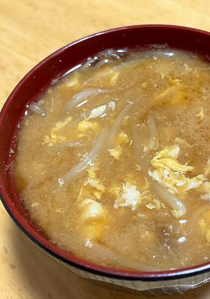 卵ともやしのお味噌汁-レシピのメイン写真