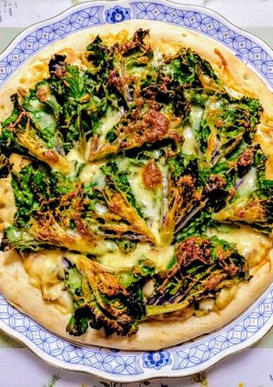 簡単ランチ！野菜とキノコでグラタンのピザ-レシピのメイン写真