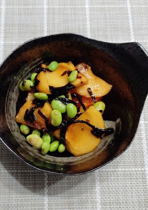 柿と枝豆の塩昆布和え-レシピのメイン写真