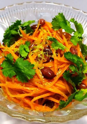 酢小豆入り　キャロットラペ パクチー-レシピのメイン写真