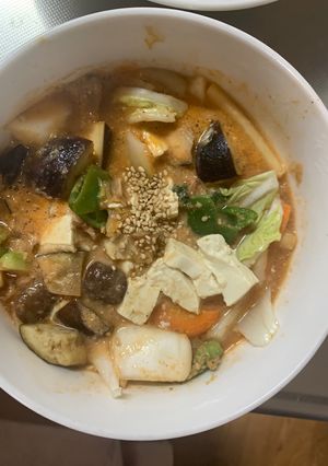 肉無豆腐簡単コク旨トムヤムクン味野菜炒め-レシピのメイン写真