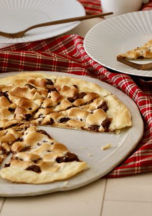 発酵不要!チョコ&マシュマロピザ♪-レシピのメイン写真