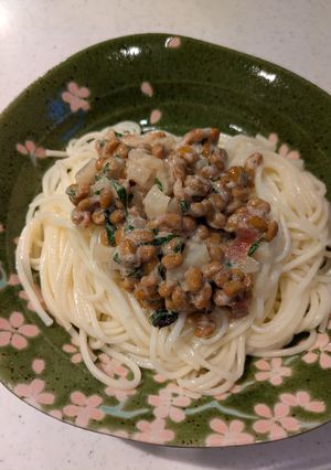 夏にさっぱり_納豆ひやむぎ-レシピのメイン写真