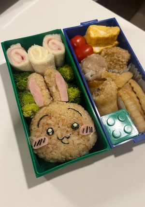 ちいかわうさぎのキャラ弁-レシピのメイン写真
