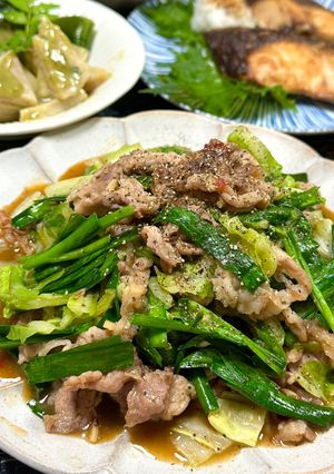 ピリ辛にら豚♪-レシピのメイン写真