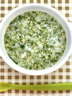 小松菜と納豆のお粥(離乳食:中期)-レシピのメイン写真